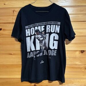 MLB Players Aaron Judge Yankees Black Home Run King Men's Tee Med